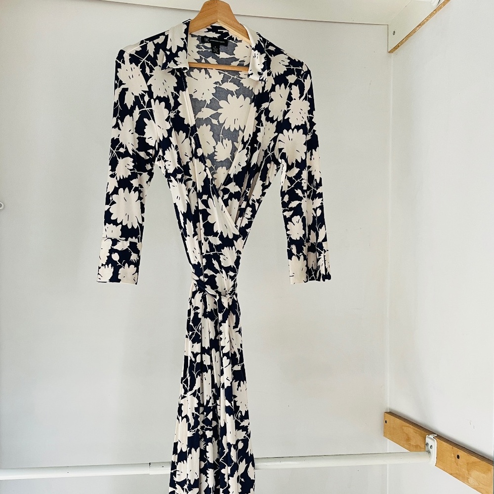 Silk wrap dress.